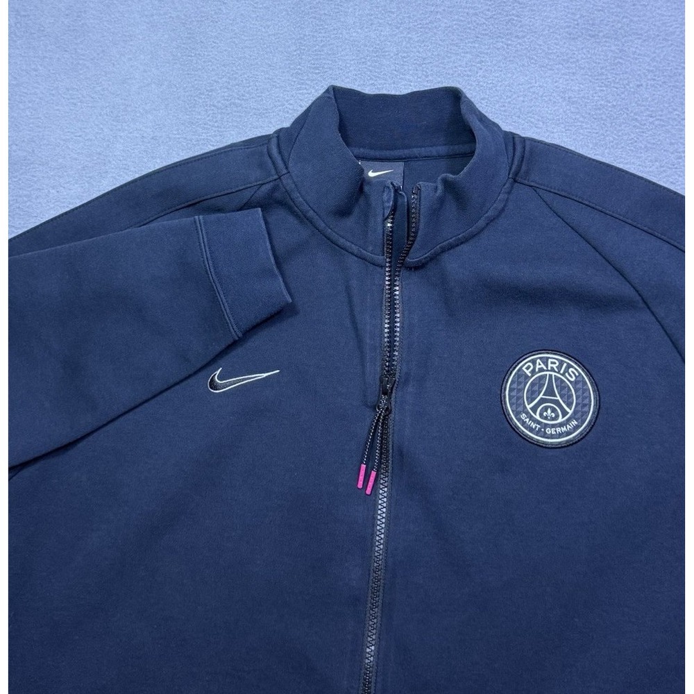 Nike PSG Paris Saint Germain Jacket Mens XL Black Tech Fleece Blade Collar